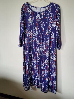 Purple Floral Midi Dress size Plus XXL